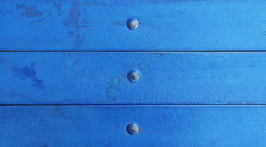 蓝漆木条纹理 木墙表层背景蓝色铆钉木头绘画木板背景图片