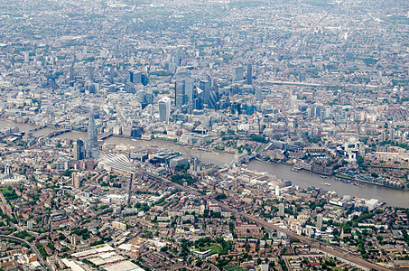 南华克和伦敦市的空中景象图片