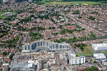 Blenheim中心购物中心 Hounslow 空中视图图片