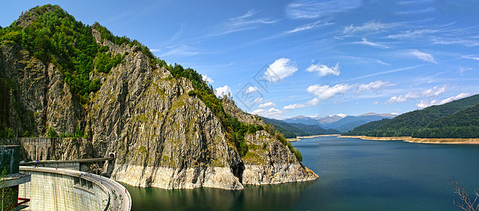 能源水坝和岩山图片