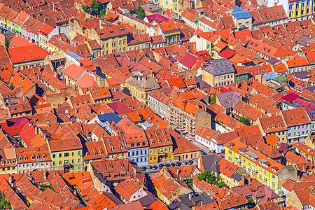 中世纪城市的空中景象图片
