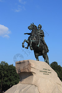 彼得大帝的铜质纪念碑 圣彼得堡 勃鲁兹骑士图片