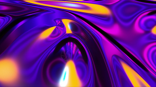 计算机生成的编织彩虹色布3D 渲染背景的逼真背景丝绸褶皱曲线柔软度纺织品波纹紫色运动窗帘奢华图片