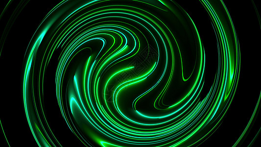 计算机生成的抽象扭曲背景 霓虹色线的 3D 渲染圆形合并旋转速度魔法液体旋风气旋漏斗漩涡线条运动图片