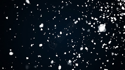许多雪花随机地在空中缓慢飘落 计算机生成的黑色背景上的 3d 渲染雪风暴魔法薄雾活力漩涡灰尘粉末宇宙运动粒子图片