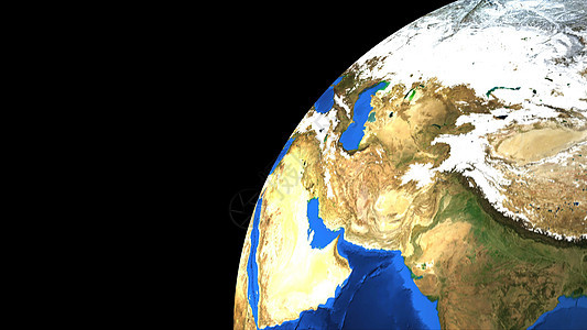 黑暗空旷空间中明亮的地球球体3d 渲染背景计算机生成的背景旅行轨道旋转科学宇宙国家门户网站蓝色星云地理图片