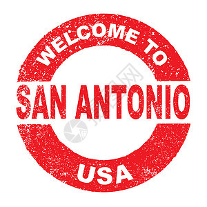 欢迎来到美国圣安东尼奥San Antonio红色互联网墨水徽章艺术品圆形标签邮票网络艺术图片