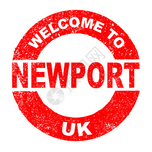 欢迎来到英国纽波特Newport UK网络徽章橡皮按钮标签插图邮票绘画互联网商业图片