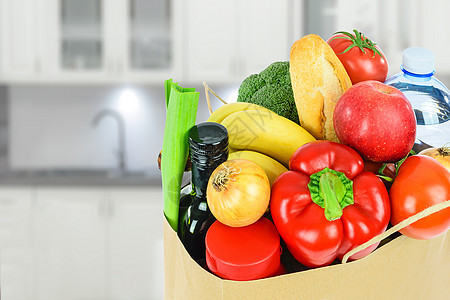 厨房的杂货购物袋蔬菜市场食物香蕉零售店铺博客烹饪瓶子水果图片