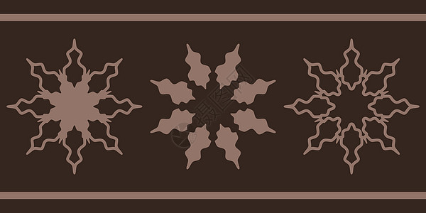 棕色背景上三颗八角星的装饰品图片