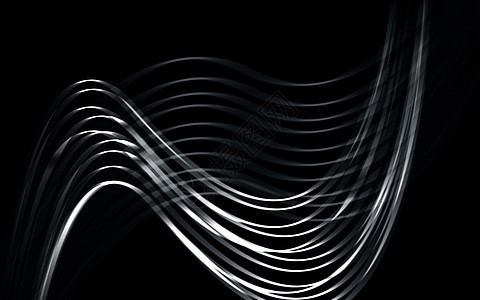 波浪黑色背景下的彩色长曝光光绘及其上的一些衬里设计线条照片摄影金属蓝色海浪活力运动速度平行线图片