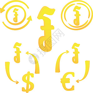 柬埔寨的 3D 柬埔寨瑞尔货币符号设置图标图片