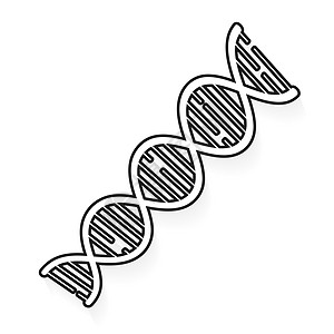 矢量 DNA 图标矢量明亮插图适合贺卡海报或 T 恤印刷图片