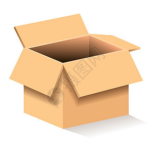 适用于贺卡海报或 T 恤印刷的纸板箱插图货物网络回收立方体纸板船运送货收藏纸盒商业图片