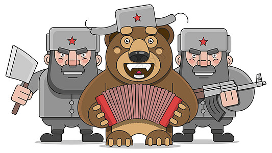 适合贺卡海报或 T 恤印刷的俄罗斯人插图旅游戏服歌手歌曲面包民间教会乐趣音乐艺术图片