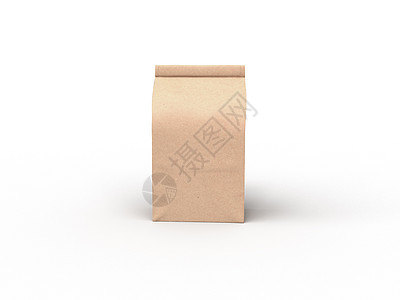 白色工作室舞台背景下的咖啡束袋包装模型设计砂纸小吃工艺市场商业广告贴纸产品光束营销图片