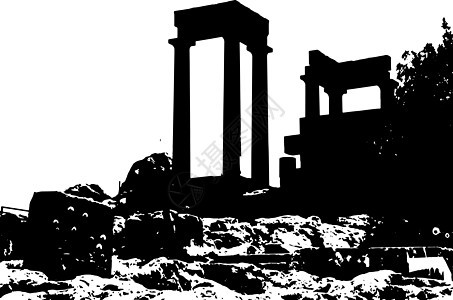 古希腊神庙和废墟图片