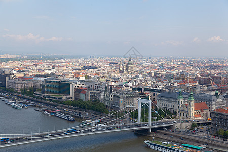 匈牙利布达佩斯天际线和伊丽莎白大桥图片