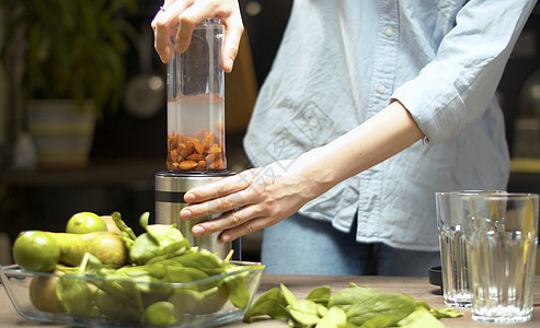 杏仁奶的烹饪女性活力牛奶器具女士节食混合器营养养分产品图片