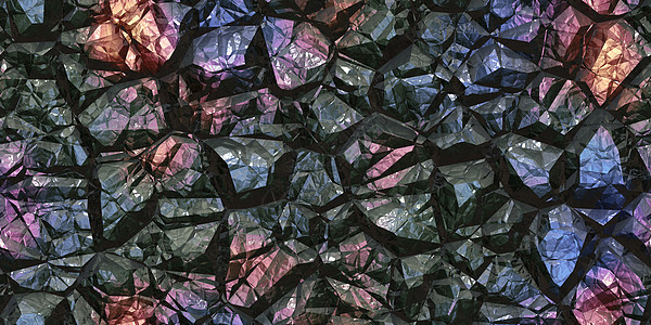 黑色水晶宝石墙背景 宝石无缝模式 闪亮的颜色岩石石头纹理矿物宝藏晶簇石英紫晶图片