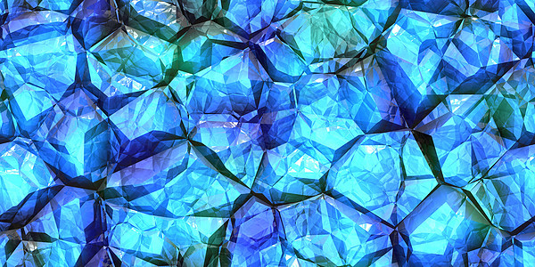 蓝色宝石无缝模式 闪亮的颜色岩石石头纹理 水晶宝石墙背景石英晶簇宝藏矿物紫晶图片