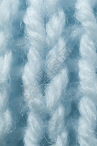 天蓝色羊毛针织质地 垂直编织钩针详细行 毛衣纺织背景 微距特写针织品天空手工织物蓝色衣服纺织品图片
