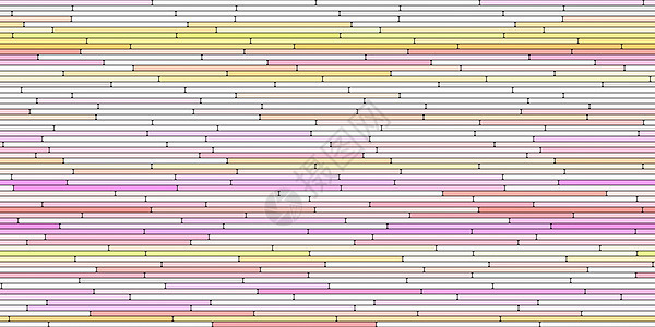黄色粉红色随机线部分背景 五颜六色的沿段纹理 抽象颜色分层水平单元格背景图片