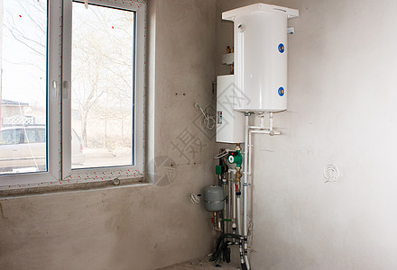 配有加热管的锅炉管道房子植物家庭管子工业技术器具力量气体图片