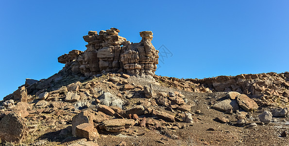 阳光明媚的沙漠 各种沉积岩层沉淀彩绘国家砂岩悬崖图层侵蚀荒地石头森林图片