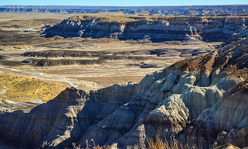 阳光明媚的沙漠 各种沉积岩层国家峡谷土壤石化林侵蚀地质学地形爬坡荒地彩绘图片