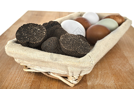 黑孢块茎和卵农业食物蔬菜奢华工作室黑色木头图片