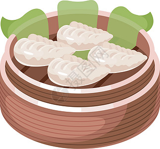中国点心颜色 ico卡通片篮子饺子馅饼食谱国家猪肉绘画牛肉绿色图片