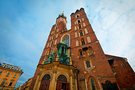 波兰克拉科夫景观大厅抛光正方形地标建筑城市旅游建筑学大教堂图片