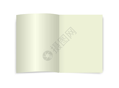 打开书样机 矢量页面顶视图 空白学校词典百科全书笔记本 白色隔离日记模板图片