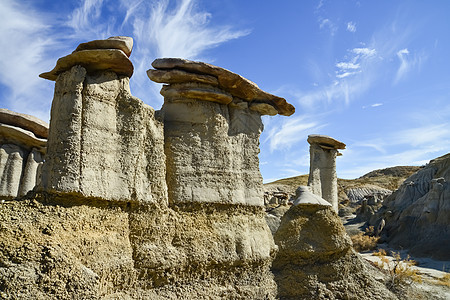 阿希斯莱帕的侵蚀造成的奇异沙岩层活动公园烟囱沙漠砂岩地质学勘探气候石头荒地图片