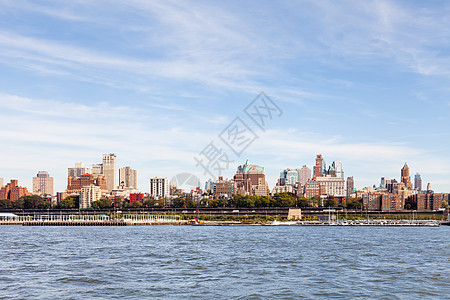 布鲁克林天线摩天大楼城市建筑物景观地标风景蓝色全景天空场景图片