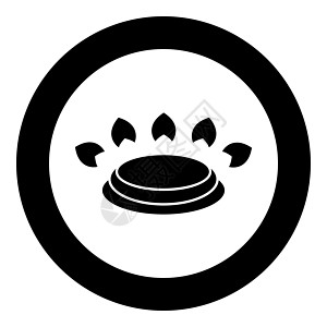 燃气灶符号类型烹饪表面标志用具目的地面板图标圆圈黑色矢量插图平面样式 imag图片