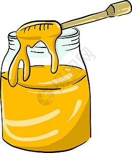 蜂蜜在白色背景上的液体标签野花金子食物健康养蜂业甜点蜂窝黄色图片