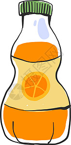 白色背景上中的橙汁图片