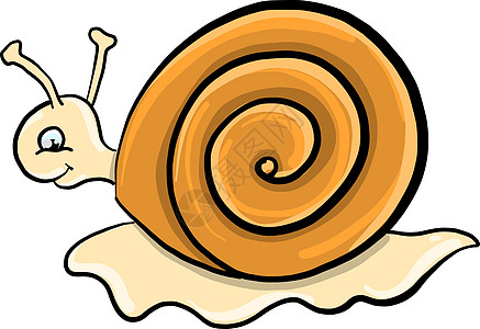 白色背景上的慢速蜗牛插画矢量绘画黑色田螺漏洞螺旋野生动物艺术动物鼻涕虫图片