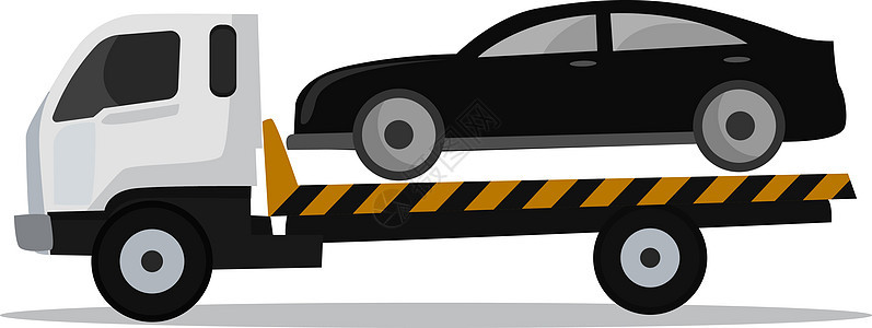 拖车破坏运输车轮事故插图汽车碰撞危险卡车维修图片