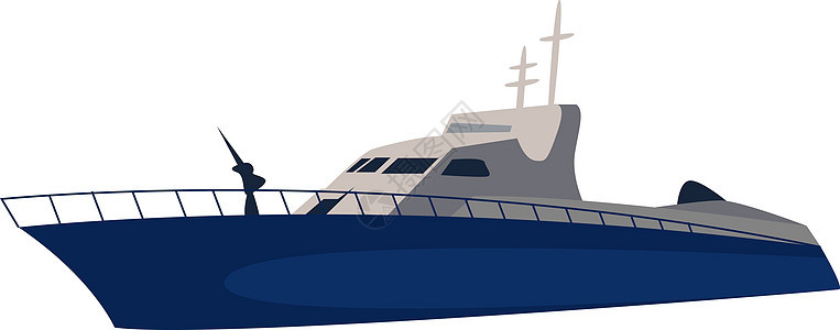 白色背景上的海岸安全船插画矢量图片