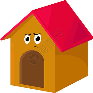 白色背景上的狗屋房子红色卡通片狗窝宠物木头食物小屋艺术动物图片