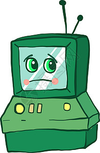白色背景上的悲伤机器扳手草图艺术互联网机器人智力涂鸦技术硬件图片
