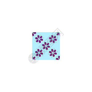 宝石制成的花朵 无缝模式 珠宝 蓝色浅色背景图片