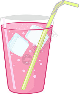 白色背景上的粉色玻璃派对木槿食物艺术水果酒精果汁柠檬图片