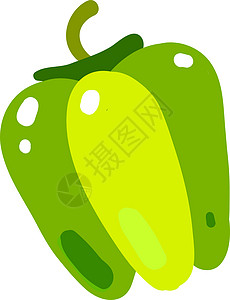 白色背景上的青椒插画矢量植物蔬菜食物市场插图胡椒饮食辣椒绿色营养图片