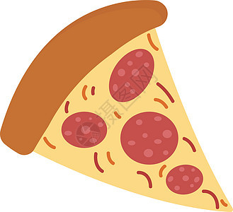 白色背景上的披萨蔬菜食物香肠午餐餐厅艺术菜单胡椒美食图片
