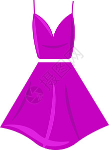 白色背景上的粉色连衣裙插画矢量衣服婚礼艺术窗户女性魅力奢华庆典派对店铺图片