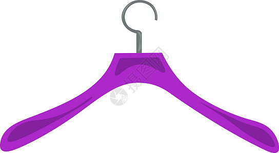 白色背景上的紫色零售衬衫衣服衣柜销售贮存店铺衣帽间插图精品背景图片